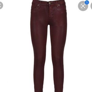 Hudson metallic burgundy Jeans